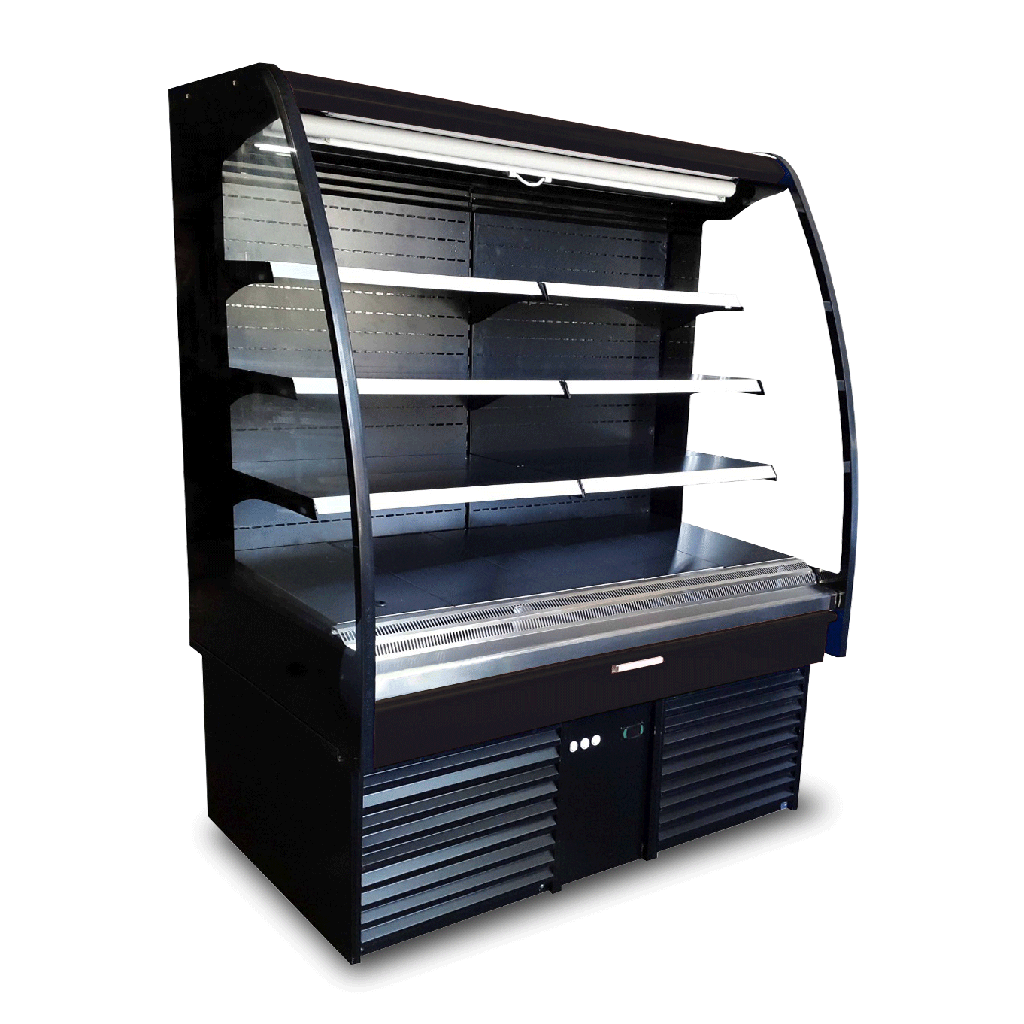 HELADERA GONDOLA 2,45 M - CON MOTOR INCORPORADO (2HP) - CORTINA ENRROLLABLE - DESCONGELAMIENTO ELECTRICO