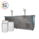 HELADERA MOSTRADOR CIEGO CERVEZA 6 BARRILES CERVEZA 2.00MX1MX1.10M C/COMBISTATO - ACERO INOXIDABLE - (2 PUERTAS+CUBRE) (1/2HP)
