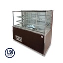 HELADERA PANADERA PECERA 1,50 M - FRIO FORZADO - 2 ESTANTES VIDRIO - (1/2HP)