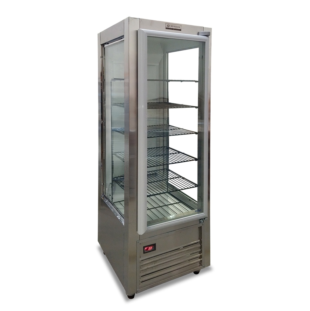 HELADERA PANADERA VERTICAL CUBO - C/COMBISTATO FRIO FORZADO - 5 ESTANTE REJILLAS - (1/2HP)