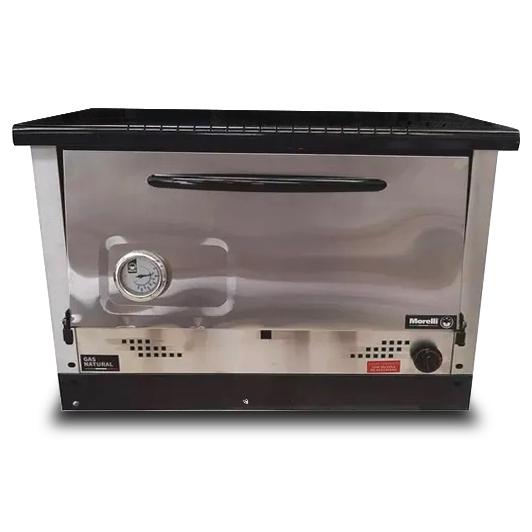 HORNO PIZZERO OKASHI H12 - 12 MOLDES - PUERTA CIEGA - BASE DESMONTABLE