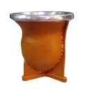 MATE VAQUETA  - CALABAZA Y CUERO 10 X 7 CM IRREGULAR