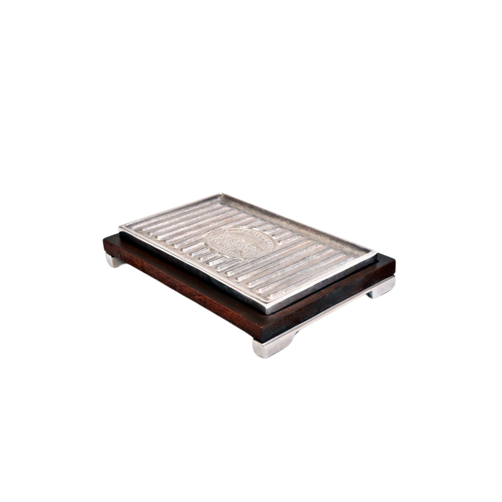PLANCHA TERMICA RECTANGULAR 32X19CM  CON BASE Y PIE DE ALUMINIO
