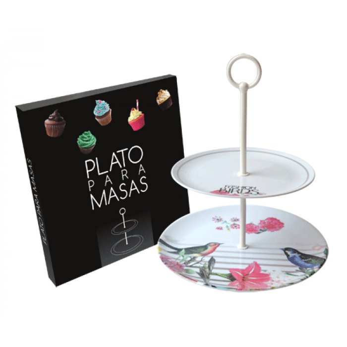 PLATO PARA MASAS FASHION COOK - 2 PISOS - BIRD