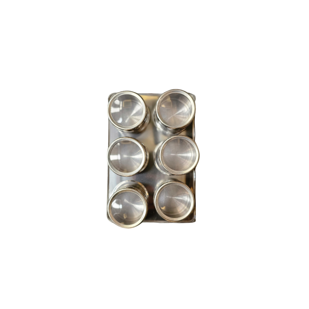 SET DE 6 ESPECIEROS ACERO INOXIDABLE CON BASE COLOR