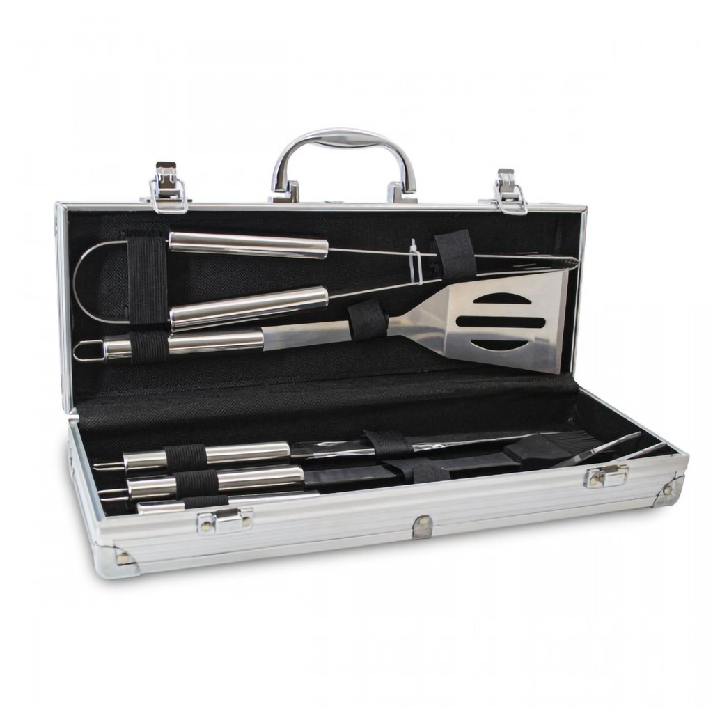 SET DE PARRILLA FASHION COOK - CAJA DE ALUMINIO - 5 PIEZAS