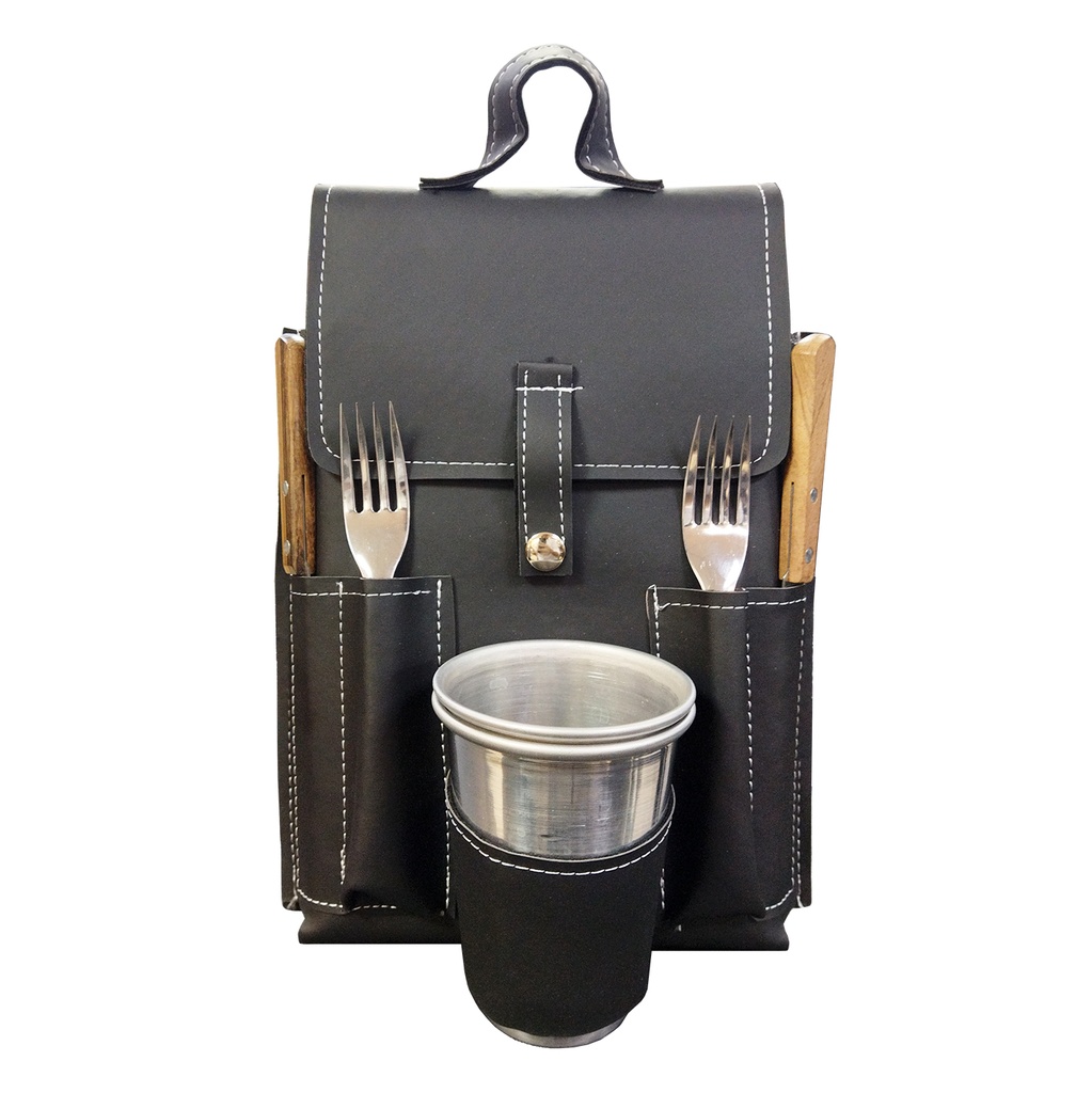 SET MADERARTE AUSTRAL DOBLE CON VASOS, TABLAS Y CUBIERTOS