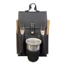 SET MADERARTE AUSTRAL DOBLE CON VASOS, TABLAS Y CUBIERTOS
