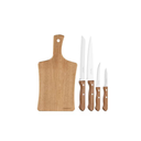 SET 4 CUCHILLOS + TABLA DE MADERA TRAMONTINA