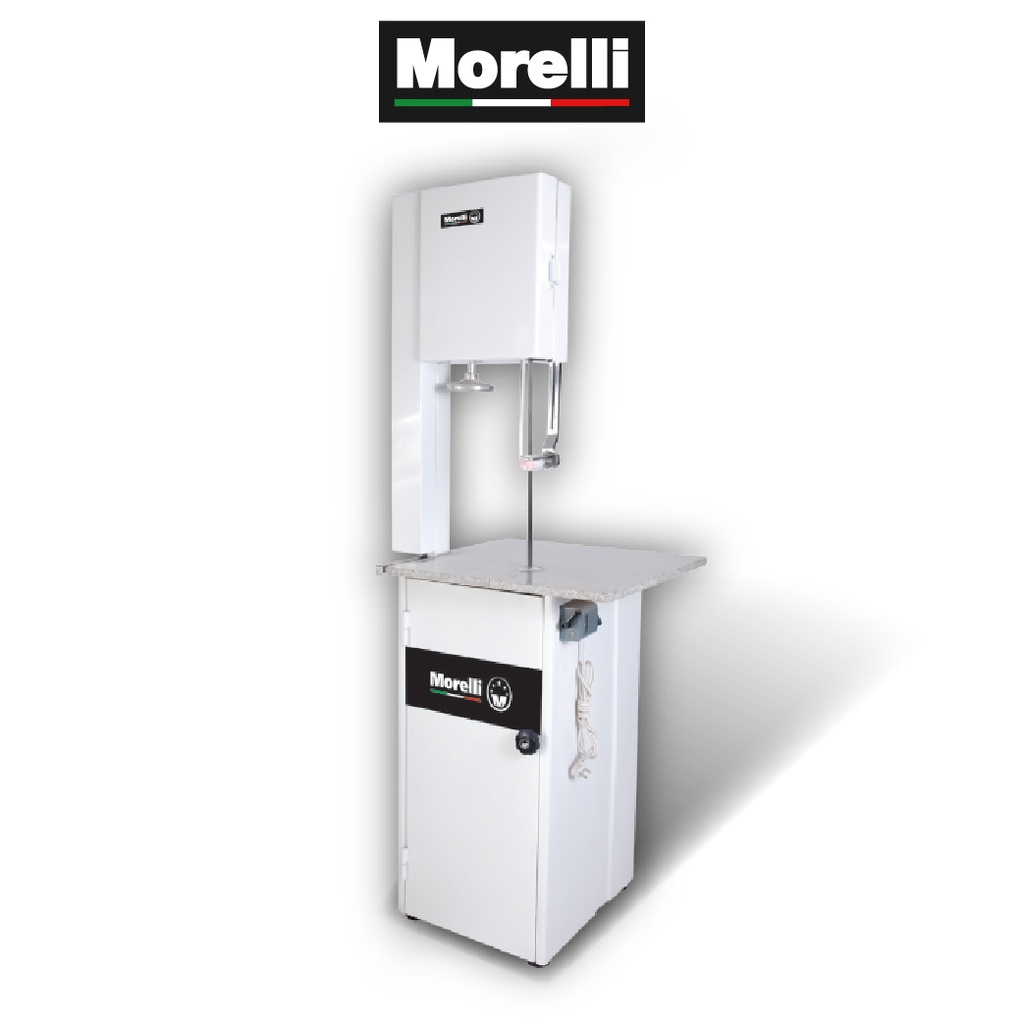 SIERRA MEDIANA 1HP - MONOFASICA - MESADA DE ACERO INOXIDABLE JCG