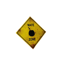 CHAPA RETRO - TRIANGULO ZONE - 16X21CM