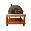 HORNO DE BARRO 1.20MT BASE DE MADERA LANZA LLAMAS 25M KCAL