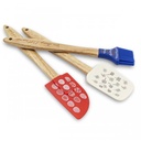 SET X3 UTENSILIOS SILICONA MANGO MADERA
