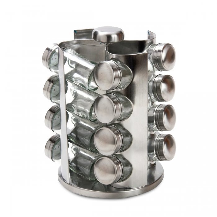 ESPECIERO DE ACERO FASHION COOK 16 PIEZAS -INOXIDABLE - GIRATORIO