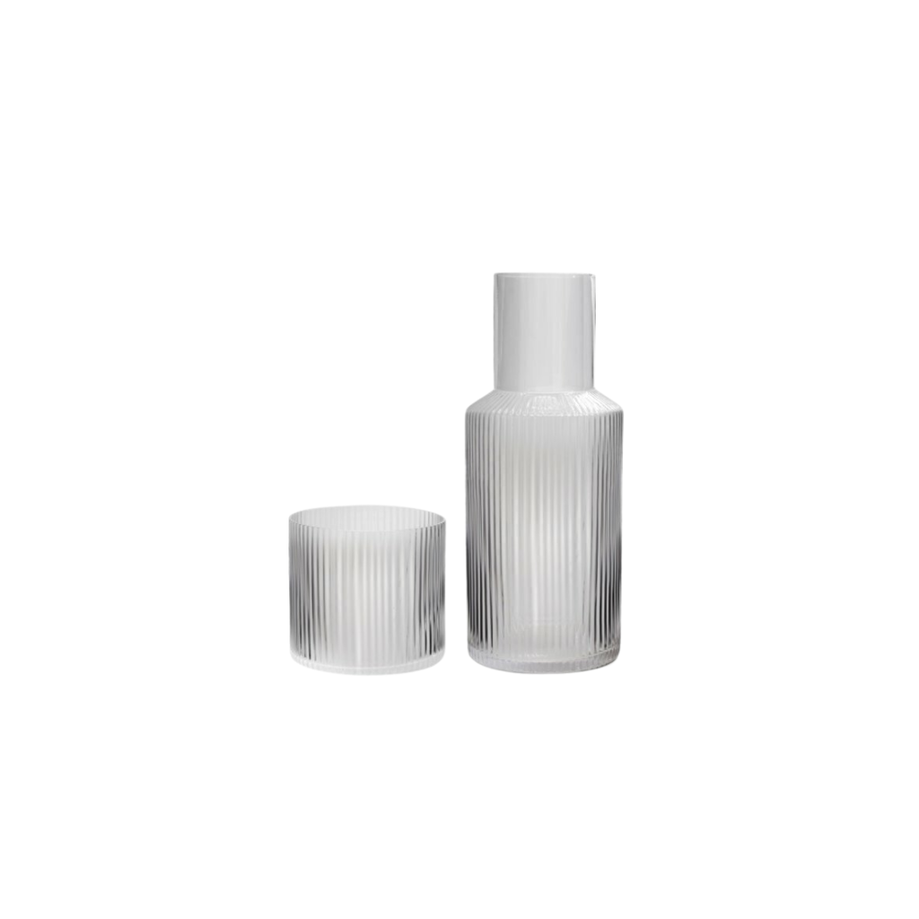 SET BUONA NOTTE SAKURA - JARRA + VASO DE NOCHE - GRIS 