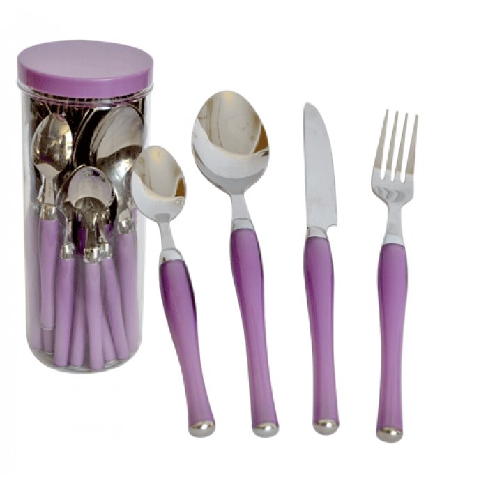 CUBIERTOS 24 PZAS VIOLET TURBO