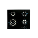 ANAFE A GAS 6749 4H VIDRIO TEMPLADO NEGRO REJAS FUNDICION ENCENDIDO A UNA MANO VAL/SEG