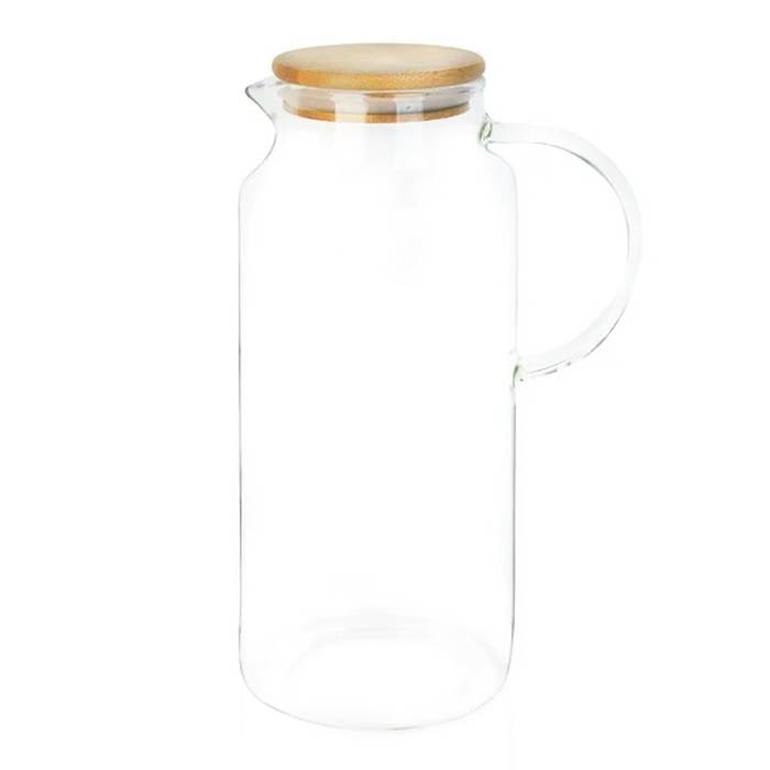 JARRA VIDRIO TAPA BAMBOO 1,8LTS