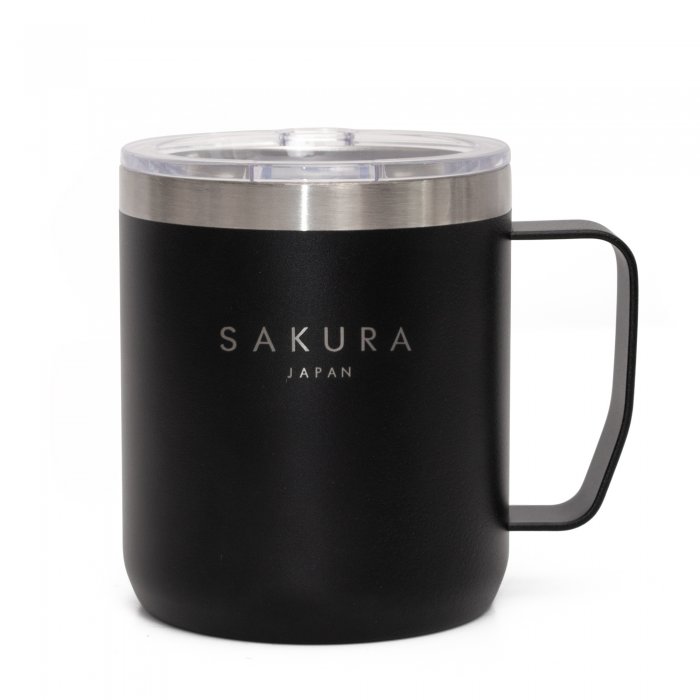 TAZA MUG TERMICA SAKURA - NEGRO