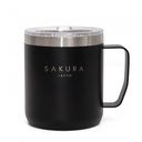 TAZA MUG TERMICA SAKURA - NEGRO