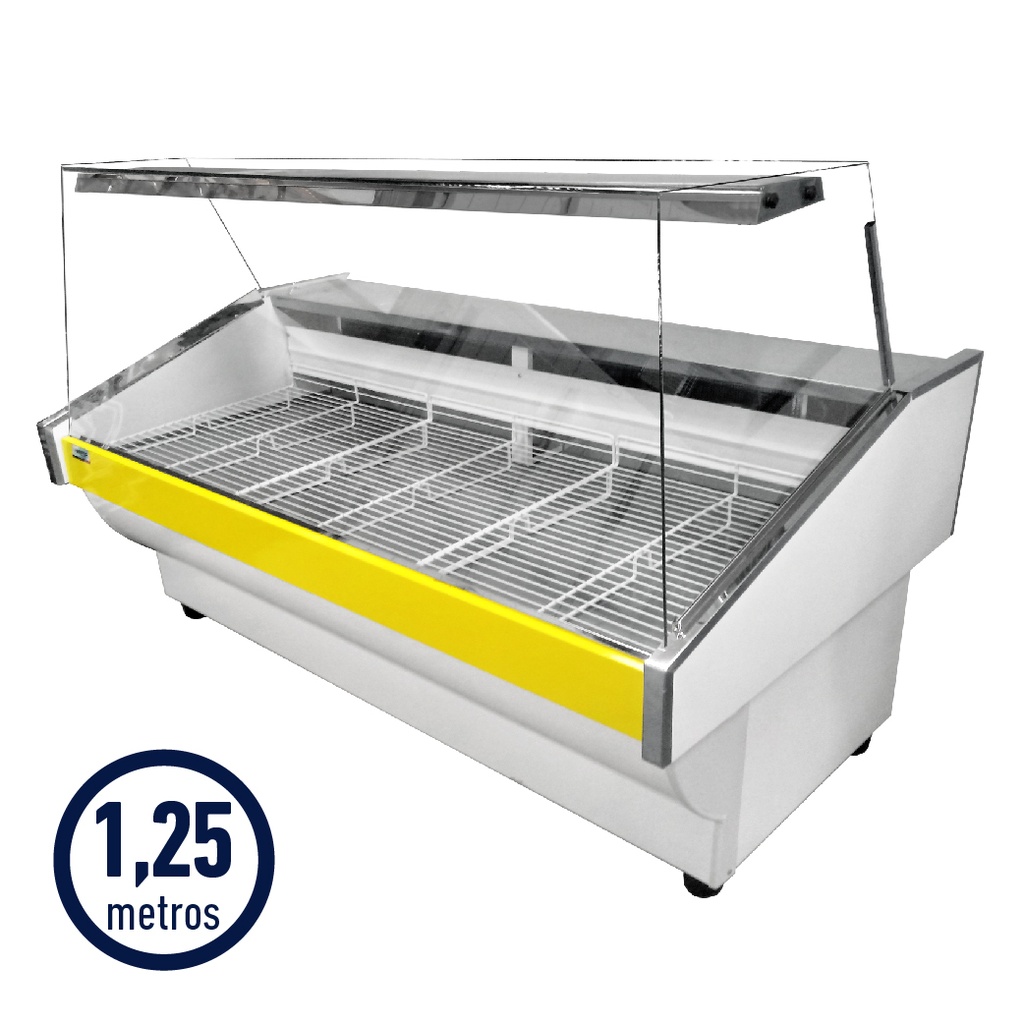 HELADERA BATEA LATERAL CHAPA VIDRIO PLANO ECO 1.25 M