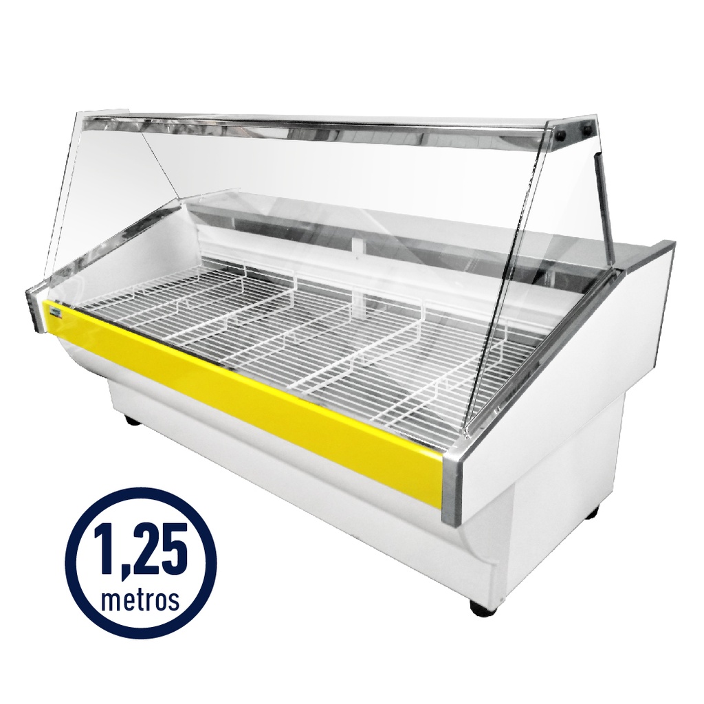 HELADERA BATEA LATERAL CHAPA VIDRIO RECTO ECO 1.25 M