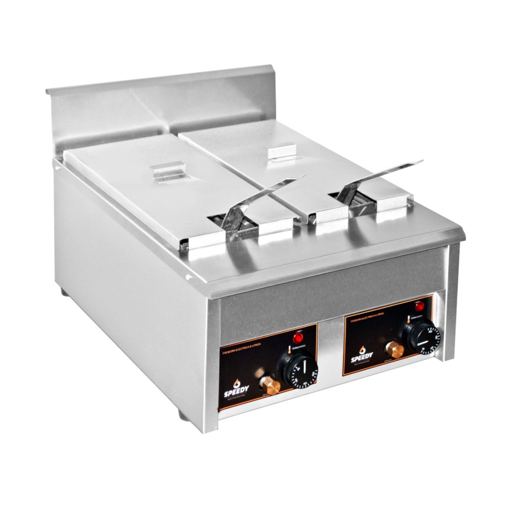 FREIDORA ELECTRICA SPEEDY DOBLE - 16LTS - CON DESAGOTE -  4KW (DOBLE BACHA)