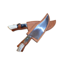 Cuchillo BOWIE 22 cm. Acero inoxidable. Mango de guampa de vaca y asta de ciervo.