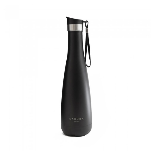 [FAS021] TERMO / BOTELLA TERMICA SAKURA WAVY NEGRA 750 ML