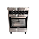 Cocina 4 Horn 50cm Acero Inox, Horno puerta de vidrio Con valvula de seguridad en hornallas.