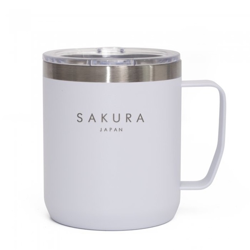 [FAS179] JARRO MUG TAZA TERMICA SAKURA BLANCO