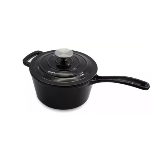 [FAS024] CACEROLA HIERRO FUNDIDO SAKURA NEGRO C/TAPA 19 CM COLOR