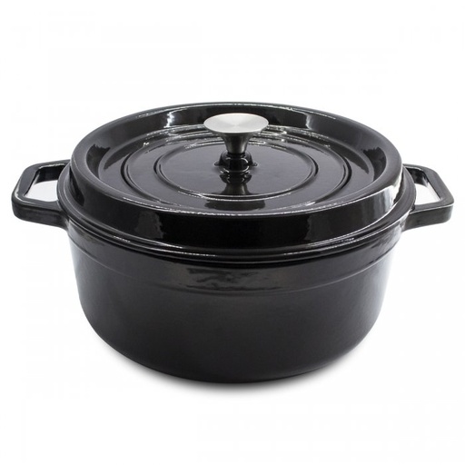 [FAS026] CACEROLA HIERRO FUNDIDO SAKURA NEGRO C/TAPA 28 CM COLOR