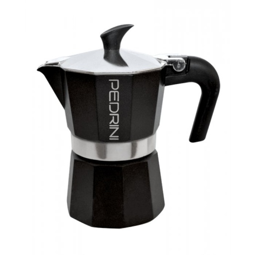 [FAS039] CAFETERA PEDRINI AROMA NEGRA ANTRACITA P/3 TAZAS COLOR