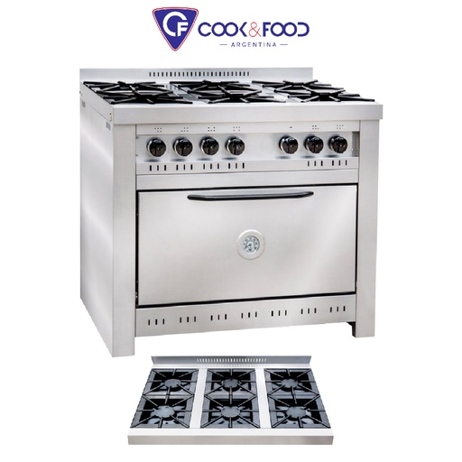 [COR012] COCINA CFHH 100 6 HORNALLAS CORBELLI