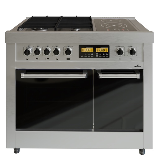 [MOR024] COCINA DUPPLO - HORNO ELEC. 42L Y HORNO A GAS 76L C/ VALV TERMOSTATICA Y GRILL SUPERIOR - DISPLAY DIGITAL - ENCENDIDO ELEC. EN HORNALLA Y HORNO - 2 HORNALLAS VITRO - REJA VITRIFICADA - VIDRIO TEMPLADO