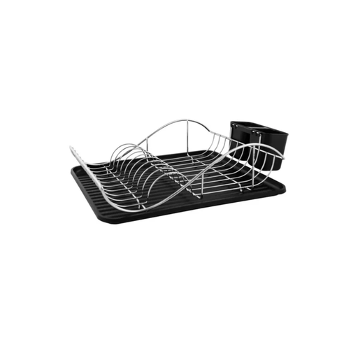 [SUK017] ESCURRIDOR CROMADO ONDULADO CON BANDEJA 43X32X9CM