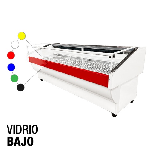 [REF101] HELADERA BATEA LATERAL CHAPA VIDRIO BAJO ECO 1.25 M