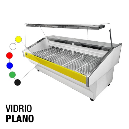 [REF104] HELADERA BATEA LATERAL CHAPA VIDRIO PLANO ECO 1.25 M
