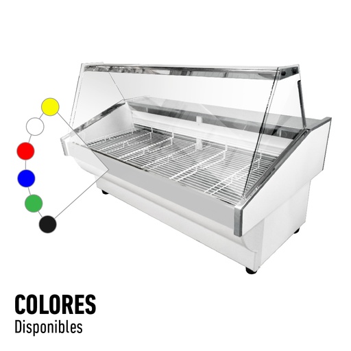 [REF105] HELADERA BATEA LATERAL CHAPA VIDRIO RECTO ECO 1.25 M