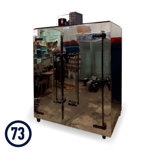 [REF108] HELADERA CARNICERA - MODELO 73 - ACERO INOXIDABLE - FRIO FORZADO - PUERTAS (2 CHICAS /1 LARGA) - (1/2HP)