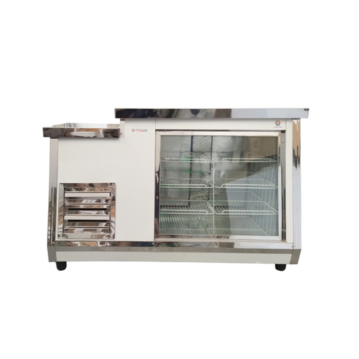 [REF150] HELADERA VITRINA MOSTRADOR CON BAJADA 1.60 M FRIO FORZADO - (1/2HP)
