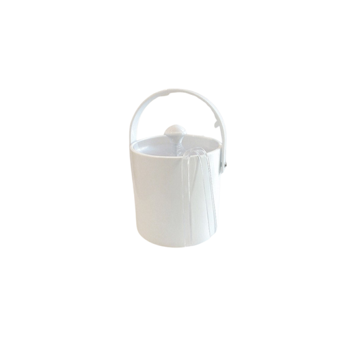 [FAS077] HIELERA CLÁSICA BLANCA CON MANIJA Y PINZA COLOR