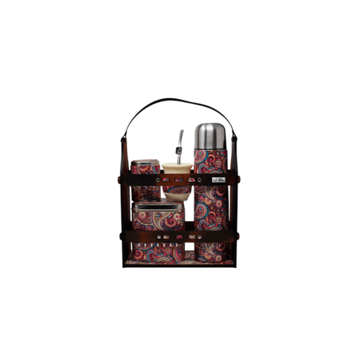 [MAT003] KIT CANASTO MATERO CON TERMO MATESANTO