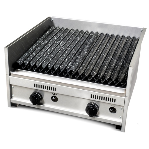 [C&F023] PARRILLA 60 CM - 2 MECHERO - ACERO INOXIDABLE CORBELLI