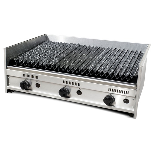 [C&F024] PARRILLA 90 CM - 3 MECHERO - ACERO INOXIDABLE CORBELLI