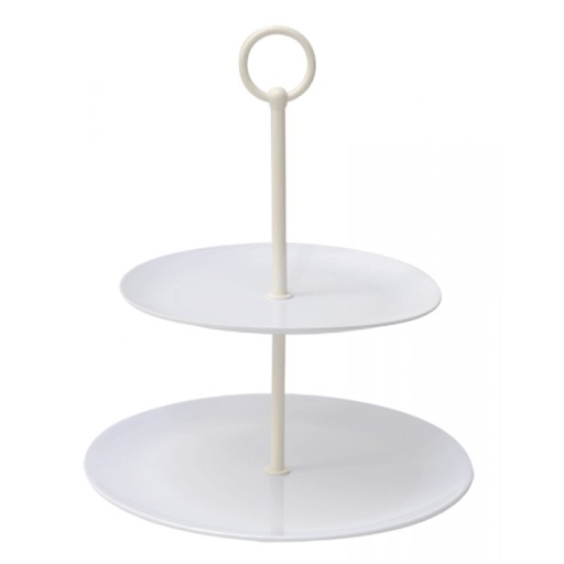 [FAS137] PLATO PARA MASAS X 2 PISOS WHITE COLOR